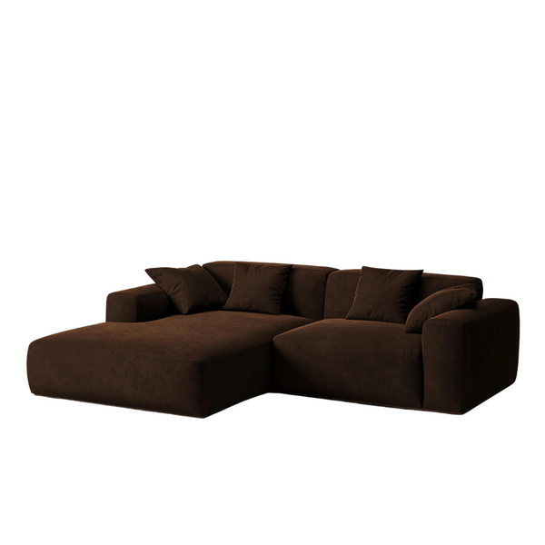 Bria Velvet Corner Couch/ L Shape Sofa