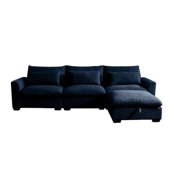 Enzo Sectional 3 Seater Sofa with storage Ottoman