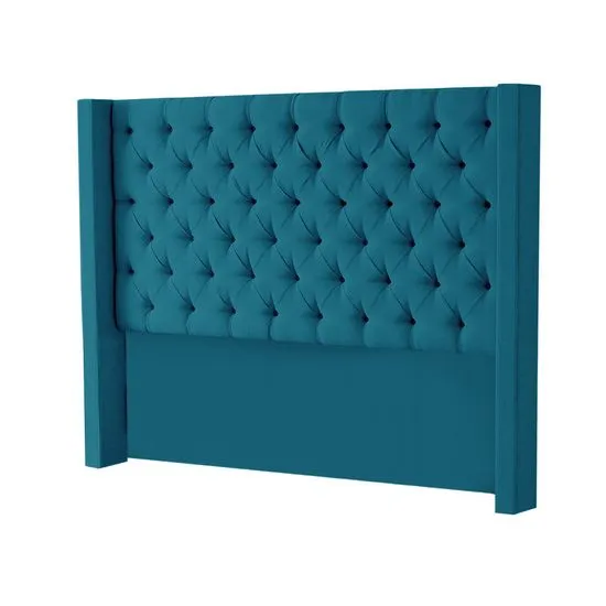 Henna Velvet Wingback Headboard