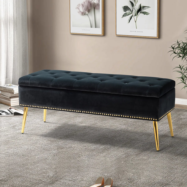 Isabella Rectangular Storage Ottoman Bench