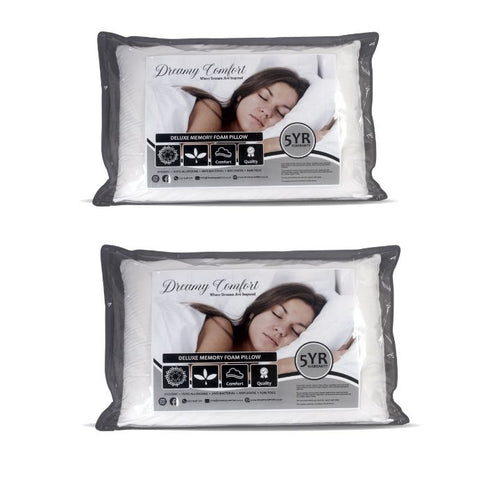 Classic Memory Foam Pillow -Twin Pack