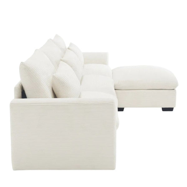 Enzo Sectional 3 Seater Sofa with storage Ottoman