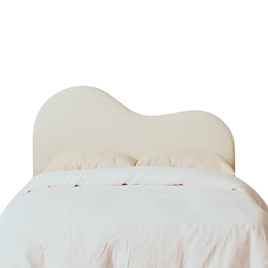 Vogue Curved Wave Headboard - Cream